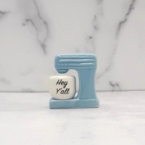 Paula Deen Hey Y'all Blue Mixer Salt & Pepper Set - Picture 1 of 4